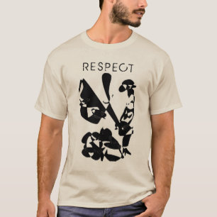 "Respekt" mit schwarzer Schrift, Abstrakt grafisch T-Shirt