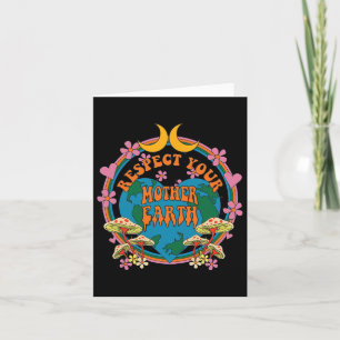 Respekt Mutter Day Groovy Hippie Mushroom Earth Karte