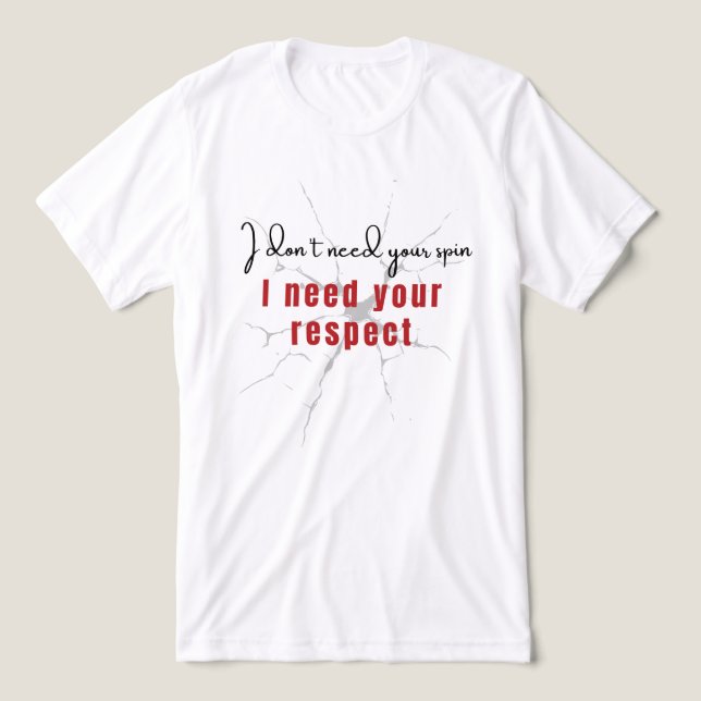 Respekt, nicht Spin - Invalidität Pride Empowermen Tri-Blend Shirt (Design Vorderseite)