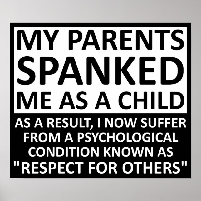 Respekt vor anderen Funny Poster (Vorne)