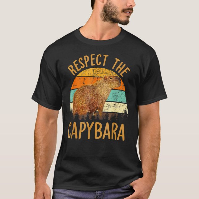 Respekt vor Capybara Animal Funny Capybara Lover T-Shirt (Vorderseite)