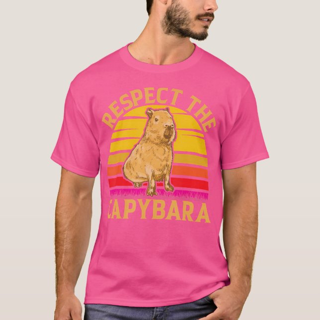 Respekt vor der Capybara Niedlich Capybara T-Shirt (Vorderseite)