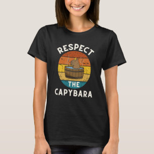 Respektiere das Capybara-Nagetier-Tier-Witz-Pull-U T-Shirt