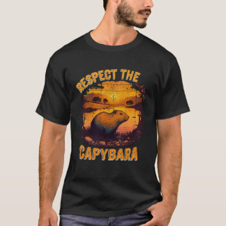 Respektiere das Capybara-Tier Capibara Nagetier H T-Shirt
