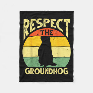 Respektiere das Groundhog-Woodchuck-Design Ground  Fleecedecke