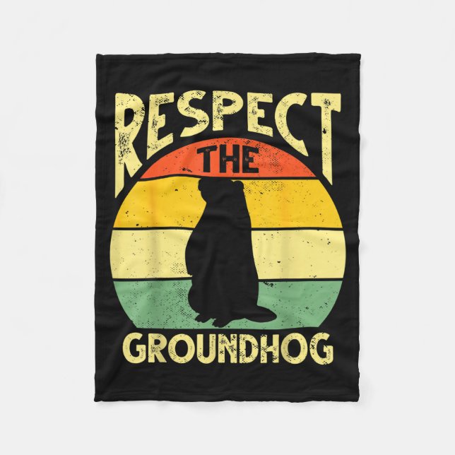 Respektiere das Groundhog-Woodchuck-Design Ground  Fleecedecke (Vorderseite)