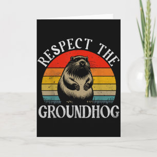Respektiere das Murmeltier Lustiger Spruch Retro M Karte