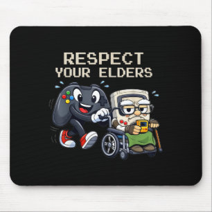 Respektiere deine Älteren Gaming Control Retro Lus Mousepad
