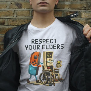Respektiere deine Älteren Gaming Control Retro Lus T-Shirt