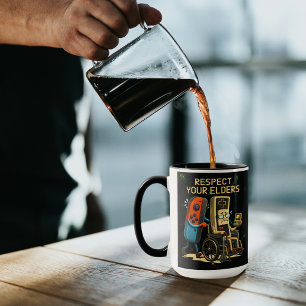 Respektiere deine Älteren Retro-Gaming-Control Lus Tasse