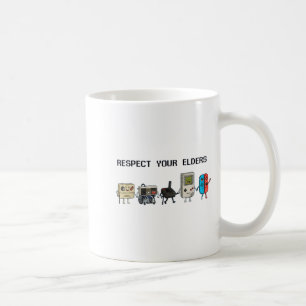 Respektiere deine Älteren Retro-Gaming Lustiger Ga Kaffeetasse