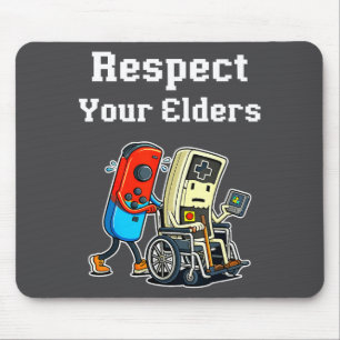 Respektiere deine Älteren Retro-Gaming Lustiger Ga Mousepad