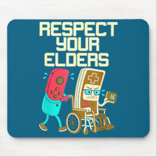 Respektiere deine Älteren Retro-Gaming Lustiger Ga Mousepad