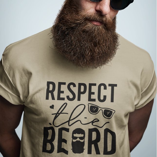 Respektiere den Bart Lustiges Design Tri-Blend Shirt (Von Creator hochgeladen)