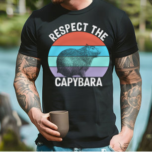 Respektiere den Capybara Lustiger Capybara-Fan T-Shirt