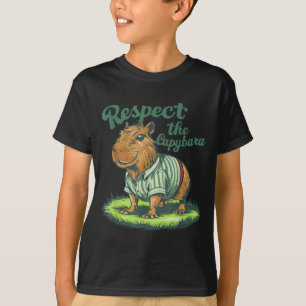 Respektiere den Capybara - Lustiges Foto Nagetier  T-Shirt