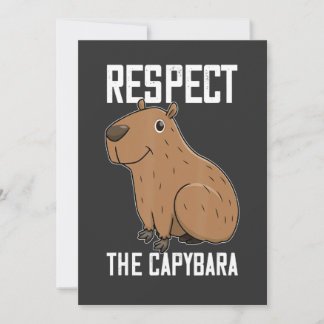 Respektiere den Capybara Lustiges Nagetier Capibar Einladung