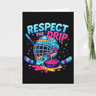Respektiere den Drip Eishockeyschläger und Puck Dr Karte