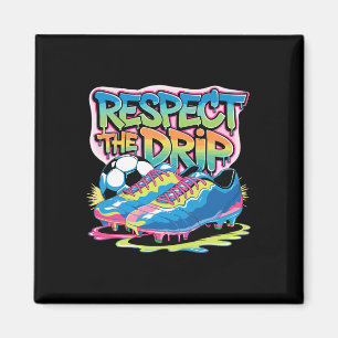 Respektiere den Drip Fußball Eis Drip mit Streusel Magnet