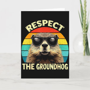 Respektiere den Groundhog-Liebhaber Vintage-Tier G Karte