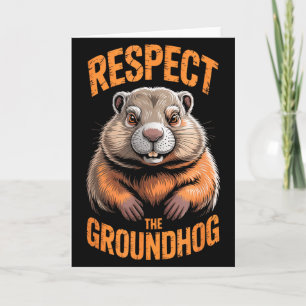 Respektiere den Groundhog Punxsutawney Phil Lustig Karte