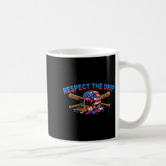 Respektiere den patriotischen Baseball-1776-Design Kaffeetasse
