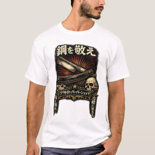 Respektiere den Stahl des japanischen Rasiermesser T-Shirt