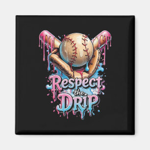 Respektiere den Tropfen Bysebyll Home Plate Eiscre Magnet