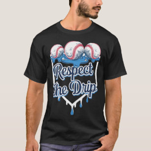 Respektiere den Tropfen Bysebyll Home Plate Eiscre T-Shirt