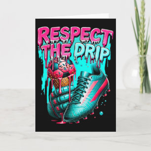 Respektiere den Tropfen Fußball Eiscreme-Tropfen m Karte