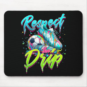 Respektiere den Tropfen Fußball Eiscreme-Tropfen m Mousepad