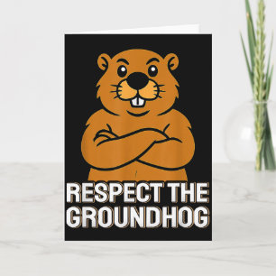 Respektiere den Waldmurmeltier Lustiger Tag des Wa Karte