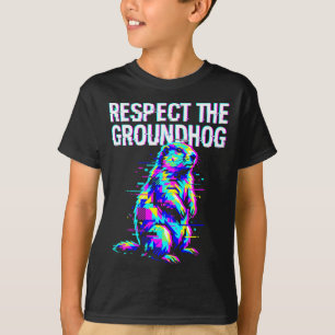 Respektiere den Waldmurmeltiertier Lustiger Ground T-Shirt