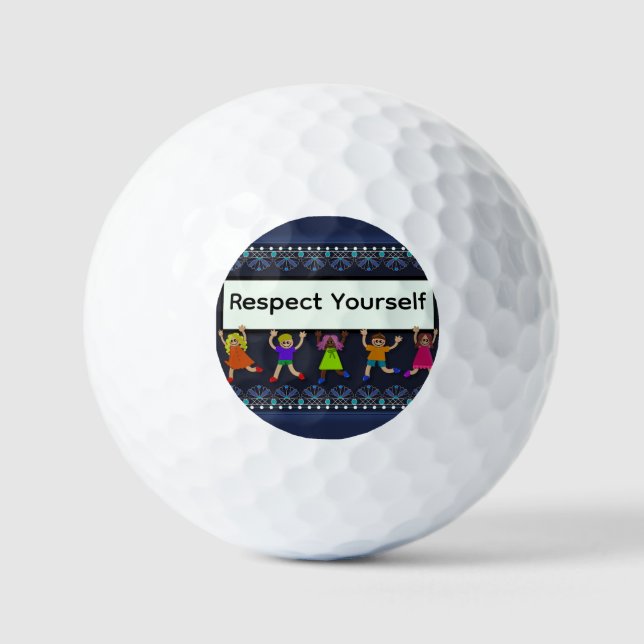 Respektiere Dich Selbst Golfbälle (Vorderseite)