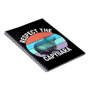 Respektiere die Capybara Lustiges Capybara-Fan T-S Notizblock