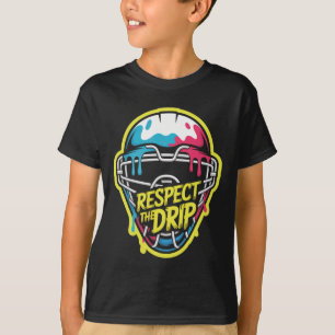 Respektiere Die Drip Hockey Torwartmaske Eishockey T-Shirt