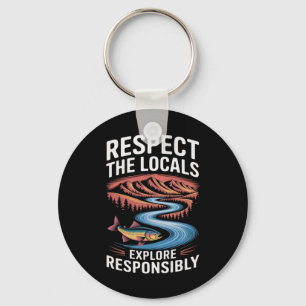 Respektiere die lokalen Fische Ozean Rette den Pla Schlüsselanhänger