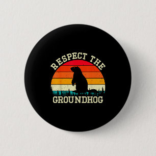 Respektiere die Waldmurmeltier-Nagetiere Niedlich Button