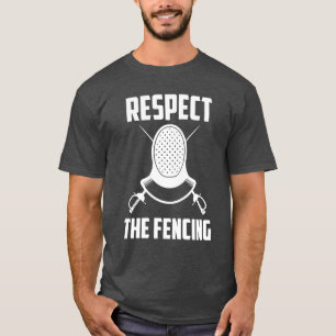 Respektiere Fechten Schwertkunst Lustiger Sport Pu T-Shirt