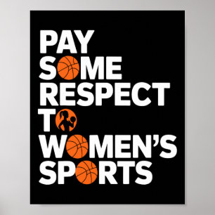 Respektiere Frauensport Stärkende Sketll-Zitat Poster