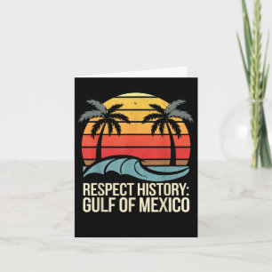 Respektiere Geschichte Golf von Mexiko Retro Vinta Karte
