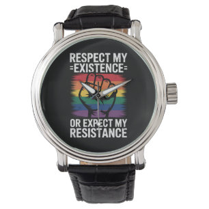 Respektiere meine Existenz oder erwarte meinen Wid Armbanduhr