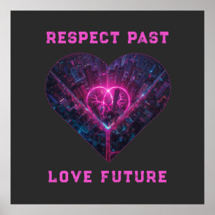 Respektiere Vergangenheit Liebe Zukunft Design Poster