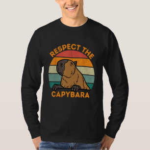 Respektieren der Capybara Animal Funny Rodent Capy T-Shirt