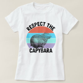 Respektieren der Capybara Funny Rodent Capibara T-Shirt