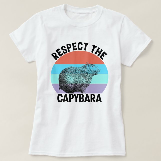 Respektieren der Capybara Funny Rodent Capibara T-Shirt (Design vorne)