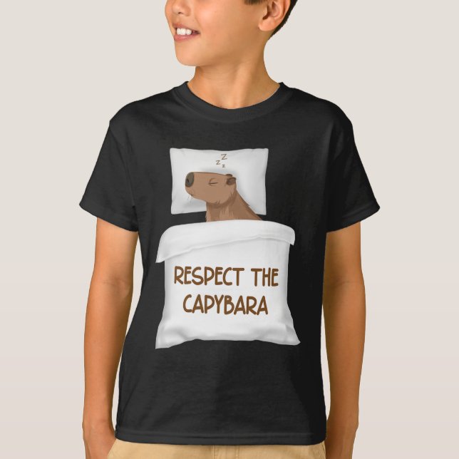 Respektieren der Capybara Offizielle Schlaf Nacht  T-Shirt (Vorderseite)