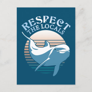 Respektieren der Einheimischen - Dolphin Awareness Postkarte