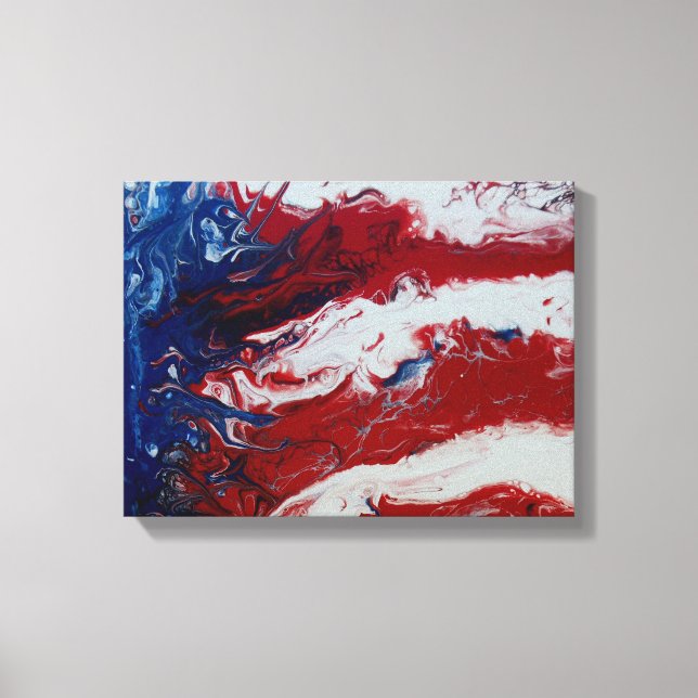 Respektieren der Flagge Leinwanddruck (Vorderseite)