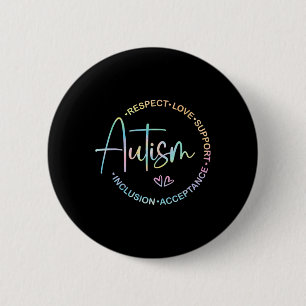 Respektieren der Liebe Unterstützung der Autismus Button
